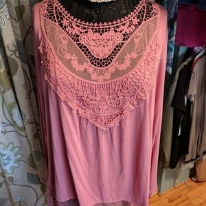 NWOT Boho Lace Top 1X